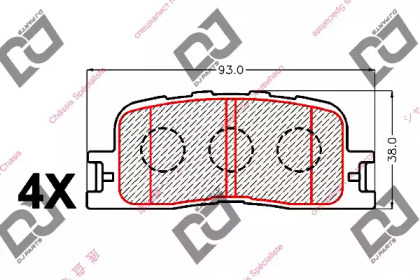 Комплект тормозных колодок DJ PARTS BP2150